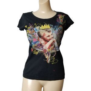 LOVE CHILD I dont have a name graphic paint splat small stretchy round neck cap